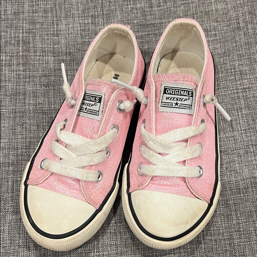 Weestep Kids Pink Canvas Sneakers